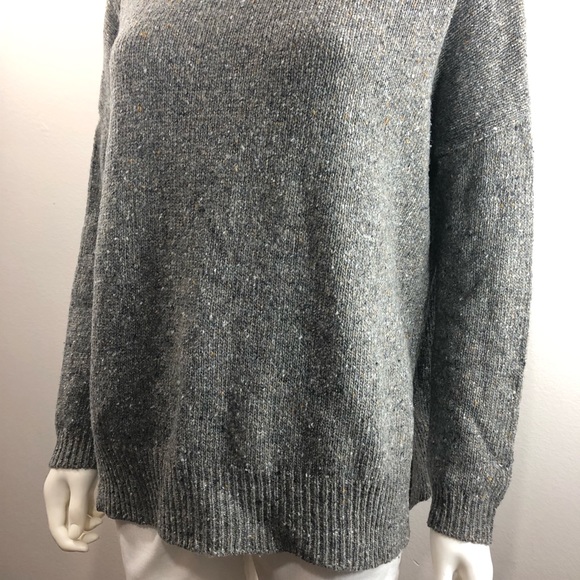 VINCE Mélange Marled Turtleneck Heather Sweater - Picture 4 of 8